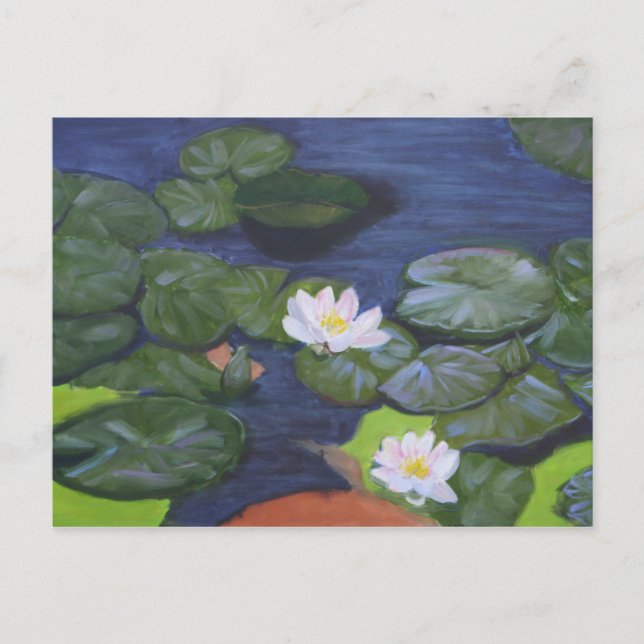 Vermeer-Wasserlilien Postkarte (Vorderseite)