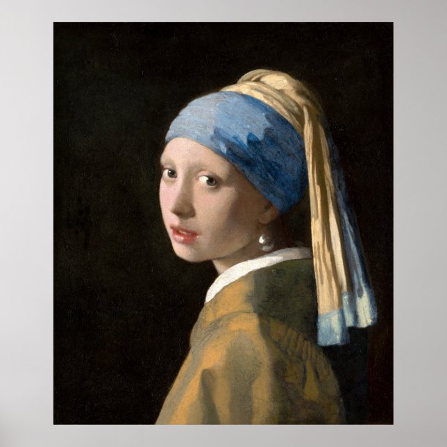 Vermeer's Girl mit Perlenohrring Poster (Vorne)