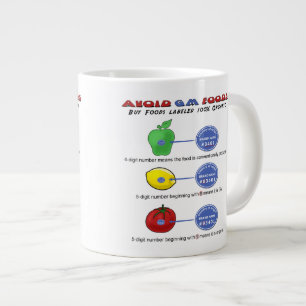 Vermeiden Sie gentechnisch veränderte Lebensmittel Jumbo-Tasse