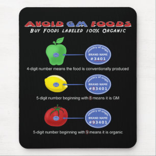 Vermeiden Sie gentechnisch veränderte Lebensmittel Mousepad