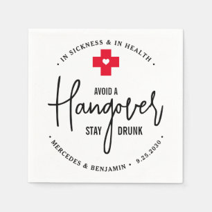 Vermeiden Sie Hangover Bleibe Betrunkene Relief Ki Serviette