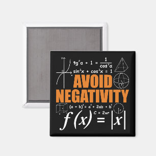 Vermeiden Sie Negativität Funny Mathematiker Lehre Magnet