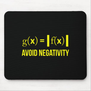 Vermeiden Sie Negativität Mathe Nerd Geek Schüler  Mousepad