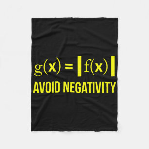 Vermeiden Sie Negativität Mathe Nerd Geek Student Fleecedecke