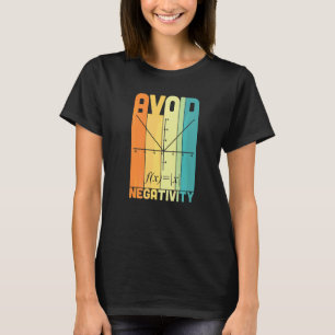 Vermeiden Sie Negativität Mathelehrer Mathe-Wort T-Shirt