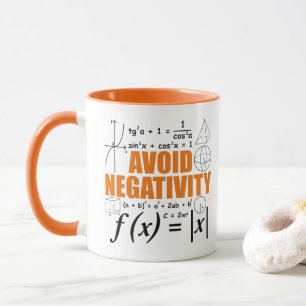 Vermeiden Sie Negativität Unterrichten von Typogra Tasse