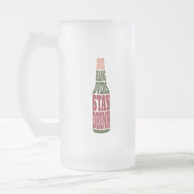 Vermeiden von Hangovers Betrunken Bleibe Mattglas Bierglas (Links)