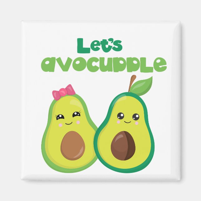 Vermeiden wir Avocado Niedliche Liebe Couplet Magnet (Vorne)
