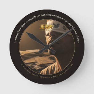Vermeidung Hat Gewicht Buchzitat Runde Wanduhr