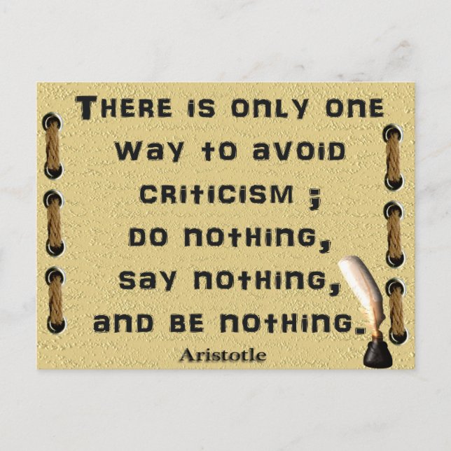 Vermeidung von Kritik Postkarte (Vorderseite)