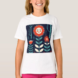 Vermenschlichte Blumen T-Shirt