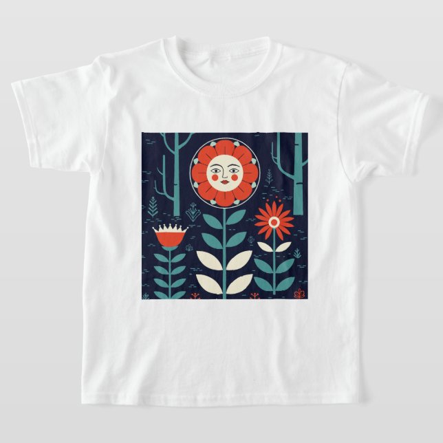 Vermenschlichte Blumen T-Shirt (Ablage )