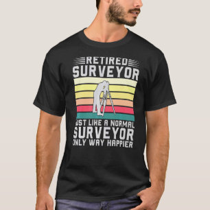 Vermesser Ruhestand Vermessung Retro Vintage Ruhes T-Shirt