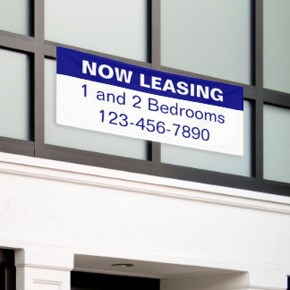 Vermietung von Blue und White Apartments Banner