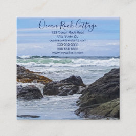 Vermietung von Ferienhäusern am Ocean Rock Beach Quadratische Visitenkarte