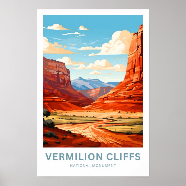 Vermilion Cliffs National Monument Travel Print Poster (Vorne)