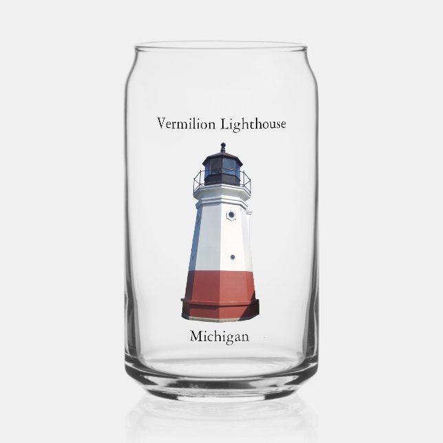 Vermilion Leuchtturm aus Glas (Vorderseite)