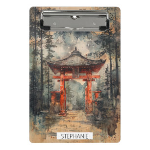 Vermilion Mountain Gate Tuschwaschung Mini Klemmbrett