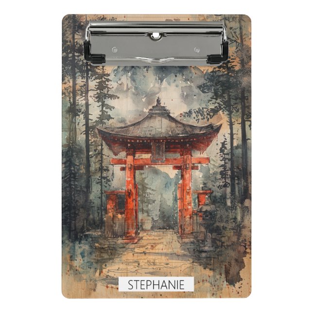 Vermilion Mountain Gate Tuschwaschung Mini Klemmbrett (Vorderseite)