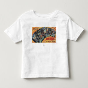 Vermilion, Ohio - große Buchstabe-Szenen Kleinkind T-shirt