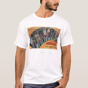 Vermilion, Ohio - große Buchstabe-Szenen T-Shirt
