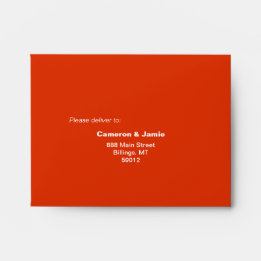 Vermilion Red Love Typographie Motif Mariage RSVP