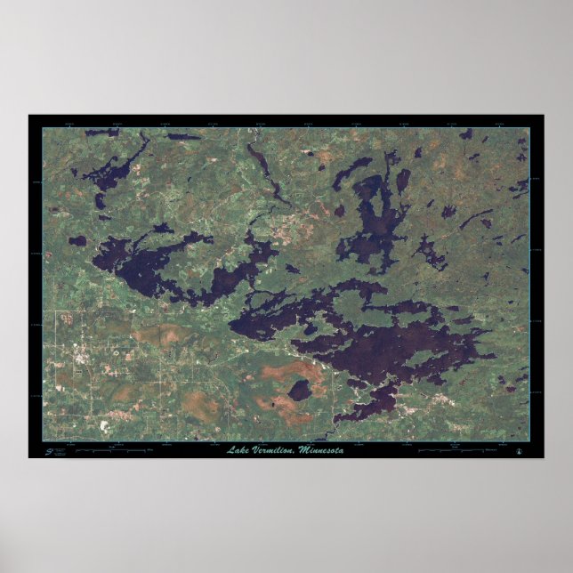 Vermilion-See, Minnesota-Satellitenposter Poster (Vorne)