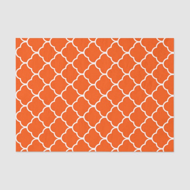 Vermillion Elegantes marokkanisches Design Seidenpapier (Vorderseite)