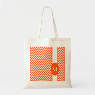 Vermillion Elegantes Zickzack Design mit Monogramm Tragetasche