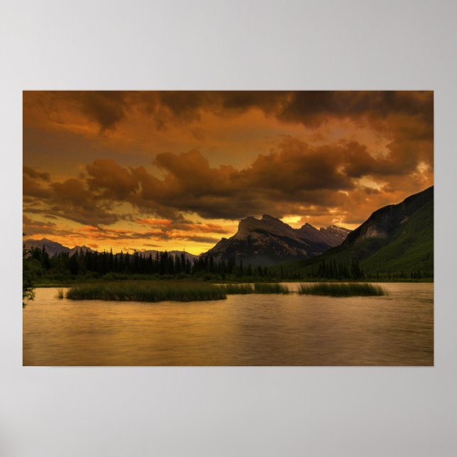 Vermillion Lakes Sunset Poster (Vorne)