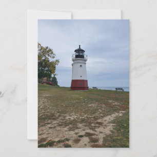 Vermillion Leuchtturm in Ohio auf einem Feiertagskarte