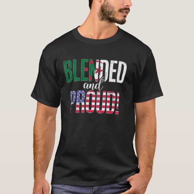 Vermischte und stolze Staatsangehörigkeit halb Tun T-Shirt (Vorderseite)