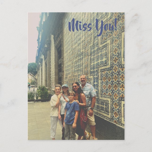 Vermisse dich! Aus Mexiko Postkarte (Vorderseite)