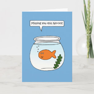 Vermisse dich dieses Norooz sprechender Goldfisch Karte