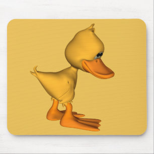Vermisse dich Trauriger kleiner gelber Cartoon-Ent Mousepad