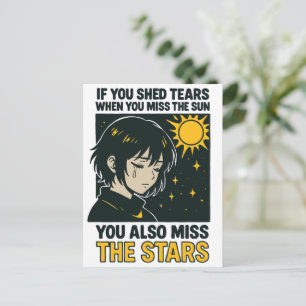 Vermisse die Sterne Postkarte
