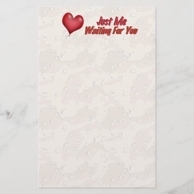 Vermisst Briefpapier (Vorderseite)