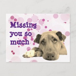 Vermisst, dass du trauriger Hund bist Postkarte