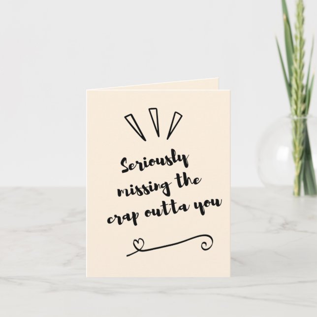 Vermisst die Crap Outta-Karte Dankeskarte (Vorderseite)