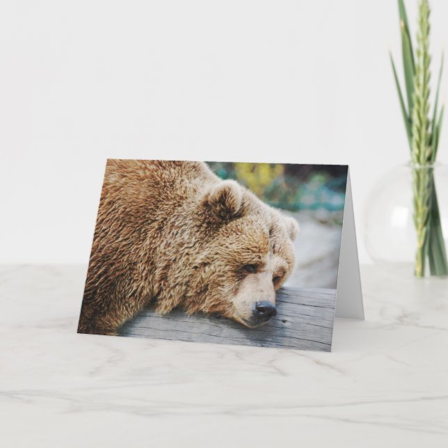 Vermisst, du verlasse Sad Bear Spaß Karte (Vorderseite)