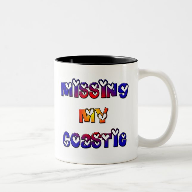 Vermisst mein Coastie Zweifarbige Tasse (Rechts)