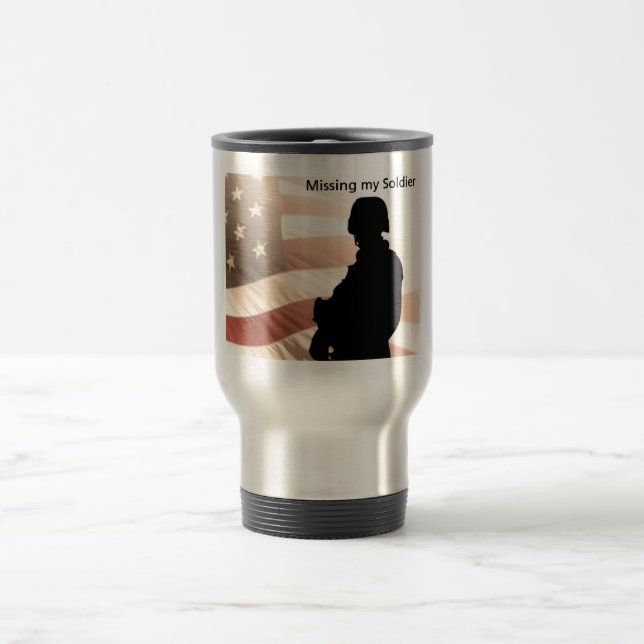 Vermisst mein Soldat Reisebecher (Mittel)