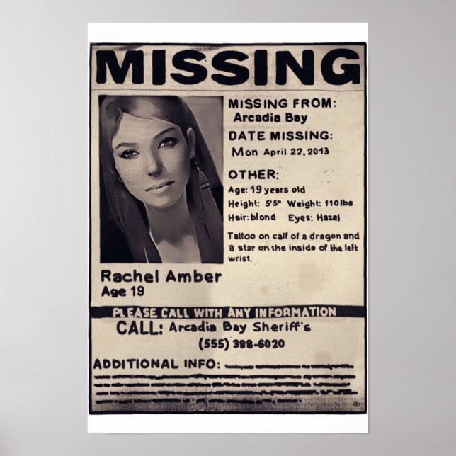 Vermisst Rachel Amber Poster (Vorne)