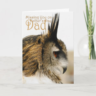 Vermisst Sie auf Vater Vater, Eagle Owl reflektier Karte