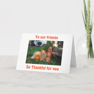 VERMISSTE BESTE FREUNDE AM ERNTEDANK FEIERTAGSKARTE