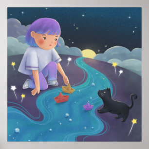 Vermisste Illustration Art Poster
