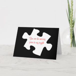 Vermisste Piece Jigsaw Puzzle Card Karte
