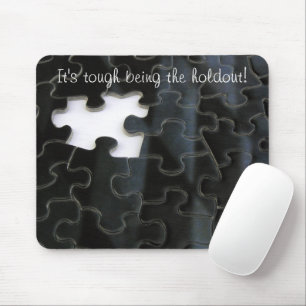 Vermisste Puzzleteile Schwarz-weiße Vorlage Mousepad