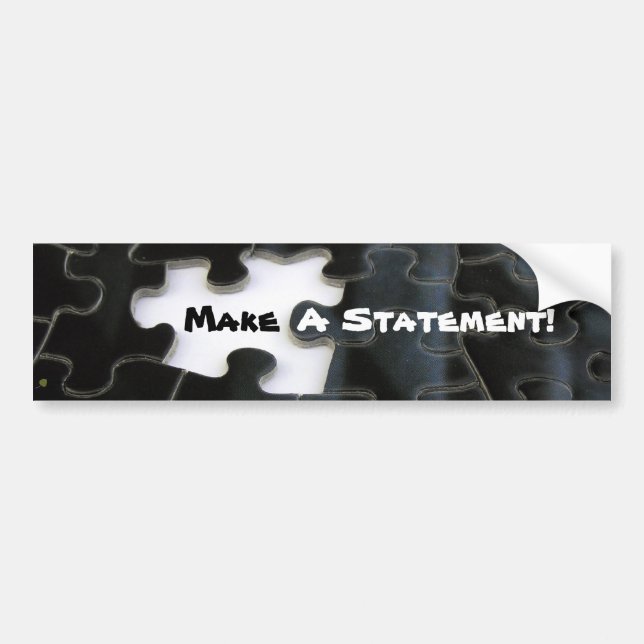 Vermisstes Puzzlespiel-Stück Autoaufkleber (Vorne)