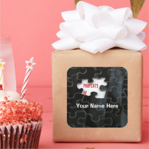 Vermisstes Puzzleteil Quadratischer Aufkleber